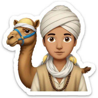 Desert Nomad Traveler with camel sticker