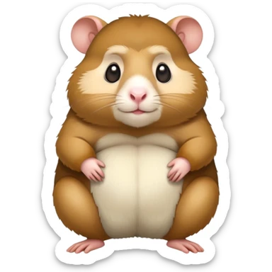 cartoon full body hamster, and add muse of gorilla sticker
