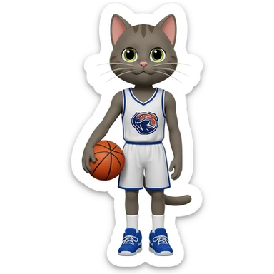 Ich möchte einen Basketball spieler, der aussieht wie eine Katze sticker