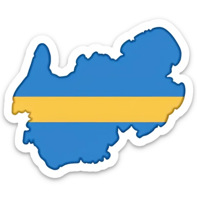 Sweden shaped country  sticker