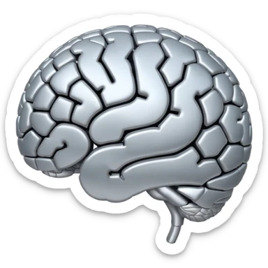 overlapping circles forming a brain with small stars sticker