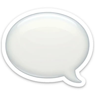 blank white message bubble sticker