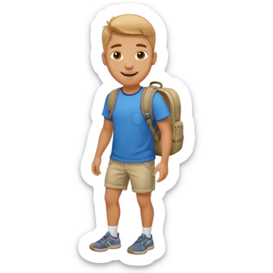create a emoji for my male friend who is going back home for one month vacation sticker