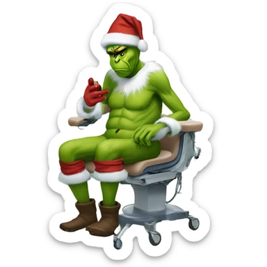 I’m getting my knee surgery grinch sticker