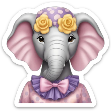 Elefante vestido de payaso sticker