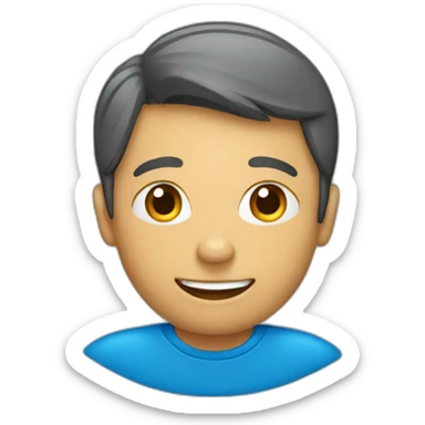 Teacher with blue tshirt saying kids on it sticker