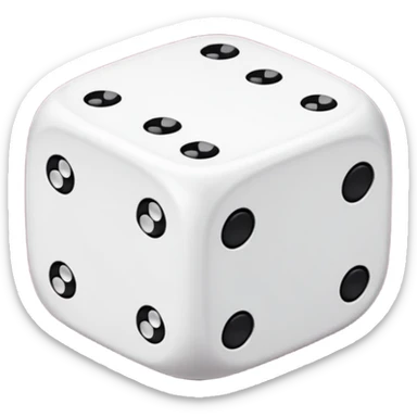 two dices in with burgundy details sticker