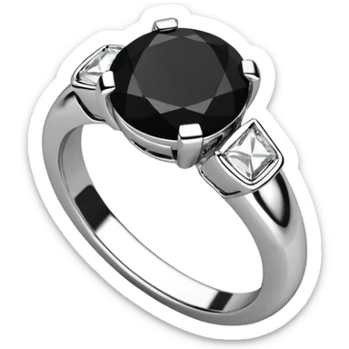 black engagement ring sticker