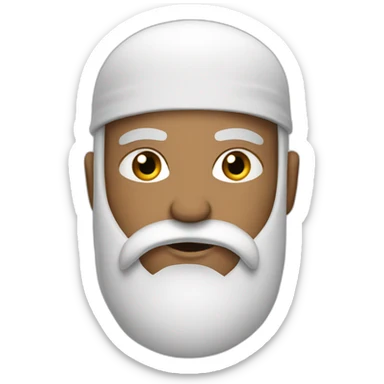 a Muslim with a white long beard boxing sticker