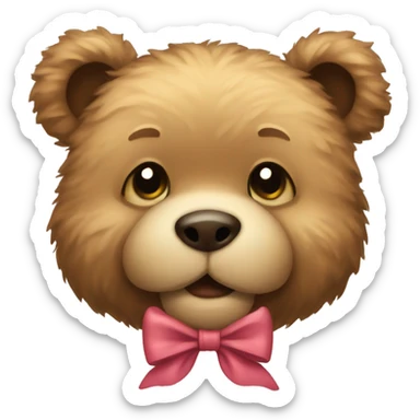 Teddy bear with bow sticker