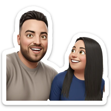 friends having fun indoors sticker