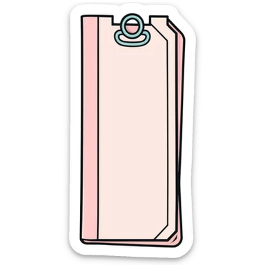 Pale pink bookmark sticker