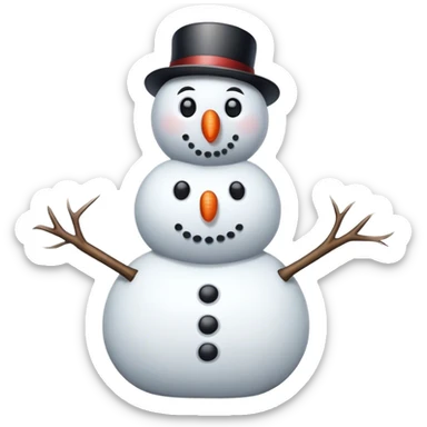 Snowman with a raised eyebrow sticker