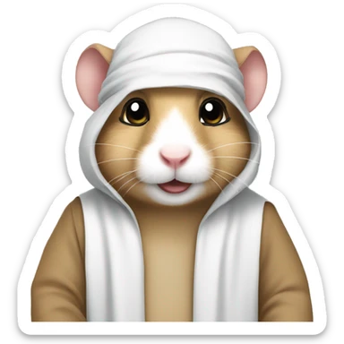 Arab white thobe costume male hamster sticker