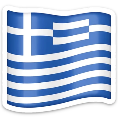 Greece flag without blue stripes, only white stripes sticker