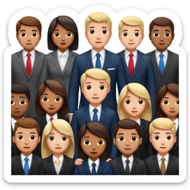 book and lots of people in suits on the cover sticker