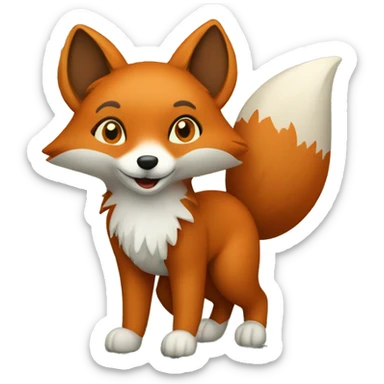 Fox in Forest  sticker