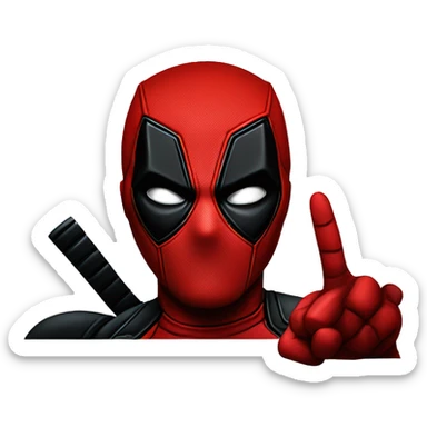 deadpool flipping you off sticker