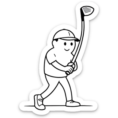 Me golfing  sticker