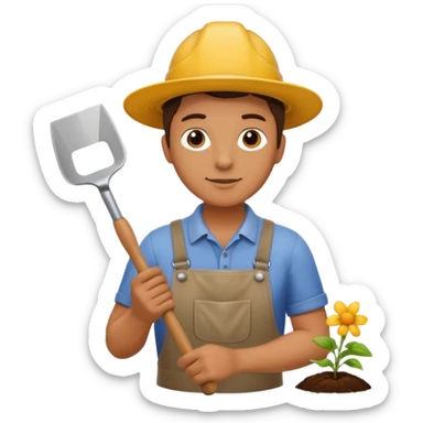 Gardening sticker
