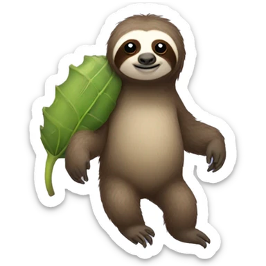 Sloth with a caterpillar body sticker
