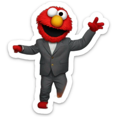 elmo sets capitalism on fire sticker