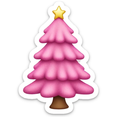 cute pink christmas tree  sticker