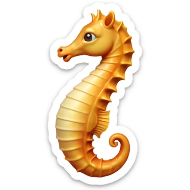 Cinematic Comical Sea Horse Portrait Emoji, Head tilted dramatically with an exaggeratedly amused expression, featuring a delicately curved body with a whimsically coiled tail and wide, comically expressive eyes full of playful disbelief, Simplified yet hilariously expressive features, highly detailed, glowing with a slightly sassy aquatic glow, high shine, dramatic yet playful, stylized with an air of quirky marine mischief, soft glowing outline, capturing the essence of a meme-worthy sea horse that looks ready to drift its way into viral fame! sticker