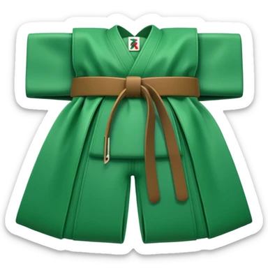 Green karate belt sticker