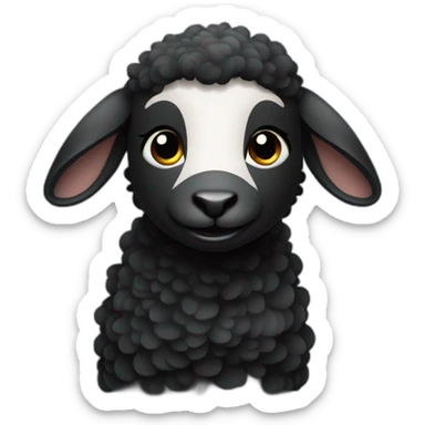 cute black lamb sticker