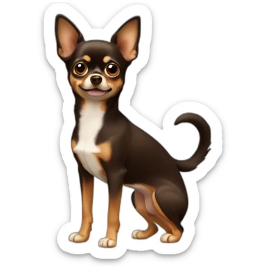 Medium dark Brown Chihuahu sticker