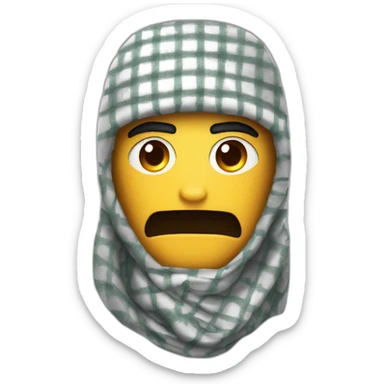 iron man wearing keffiyeh sticker