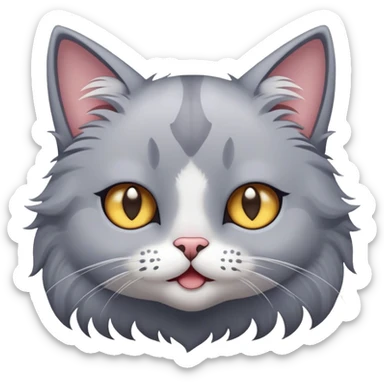 Cat with star eyes but the cat is like this😹 and the stars like this 🤩 sticker