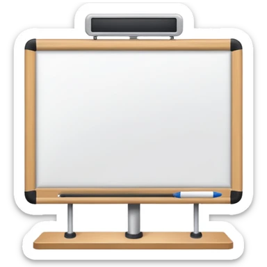 whiteboard in classroom mounted on wall sticker