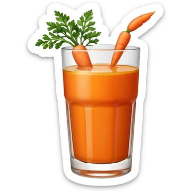 a glass of carrot juice, filled to the top, no carrot, no garnish, simple, clear, no background sticker