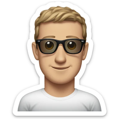 Mark Zuckerberg wearing Ray-Ban’s sticker