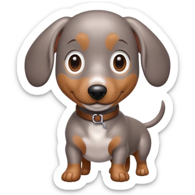 Dapple weenie dog sticker
