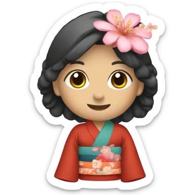 traditional kimono sticker