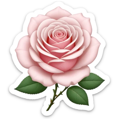 rose shape flower, no stem, now make it a white sticker