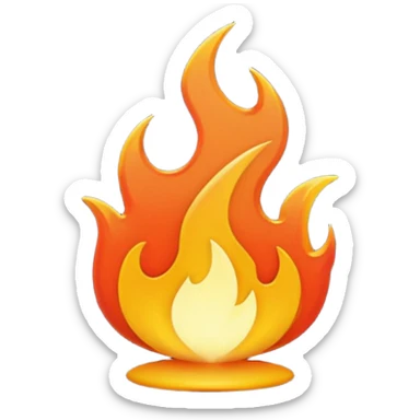 solid black flame sticker