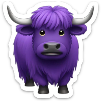 yak purple sticker