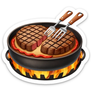 bbq steak sticker