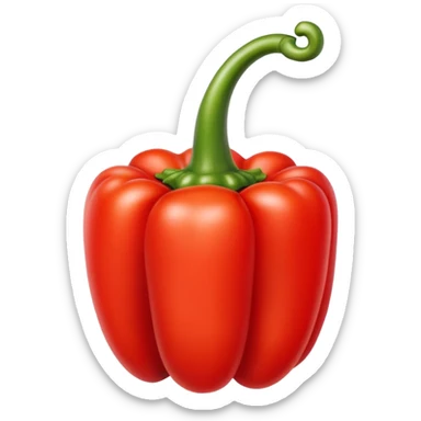 bright red bell pepper sticker