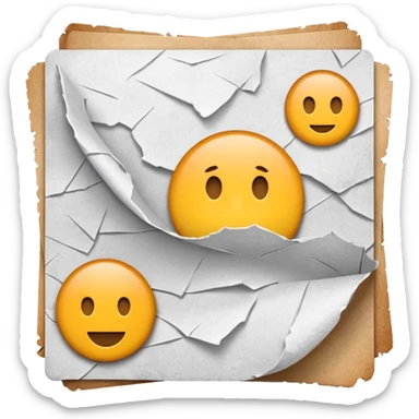 mac os mixed papers skeuomorphic sticker