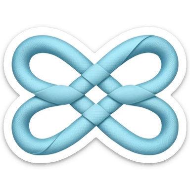 a fabric strip in shape of infinity sticker