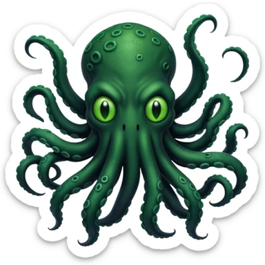 black Cthulhu sticker
