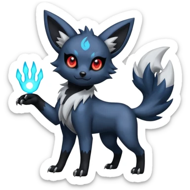 Poochyena-Zorua-Absol-Umbreon-fusion (full body) sticker