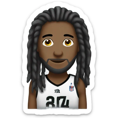 Black eagles fan with dread Locs  sticker