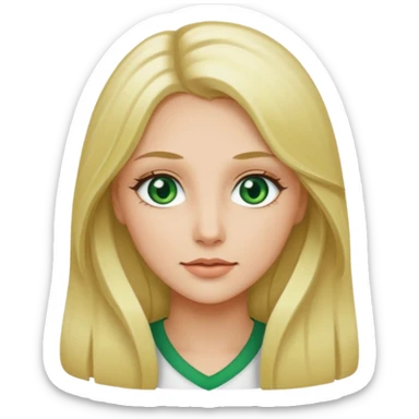 green eyes blonde long hair sticker