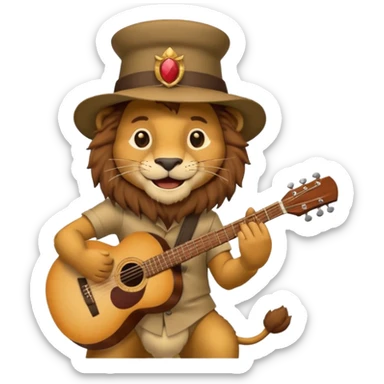 lion Musician sticker